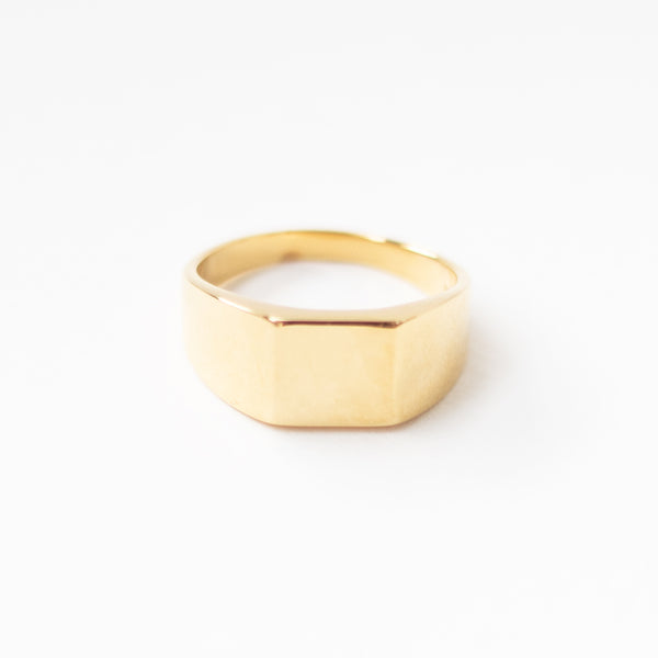 Engravable Square Signet Ring