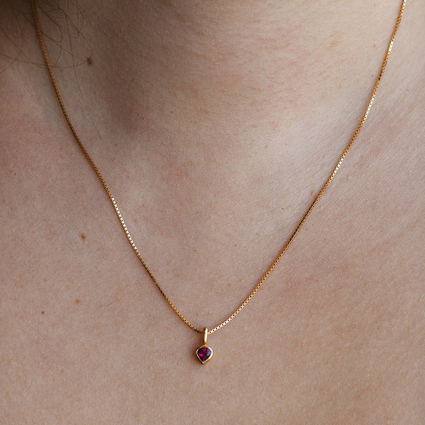 Cœur Rhodolite Pendant