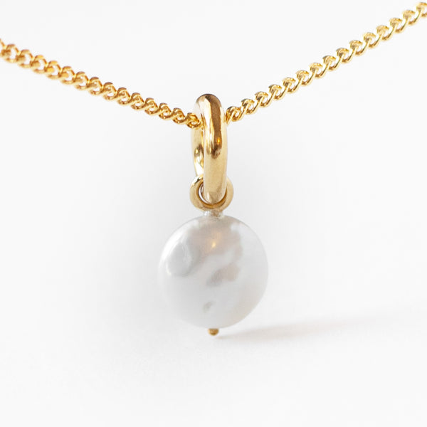 Bold Coin Pearl Pendant