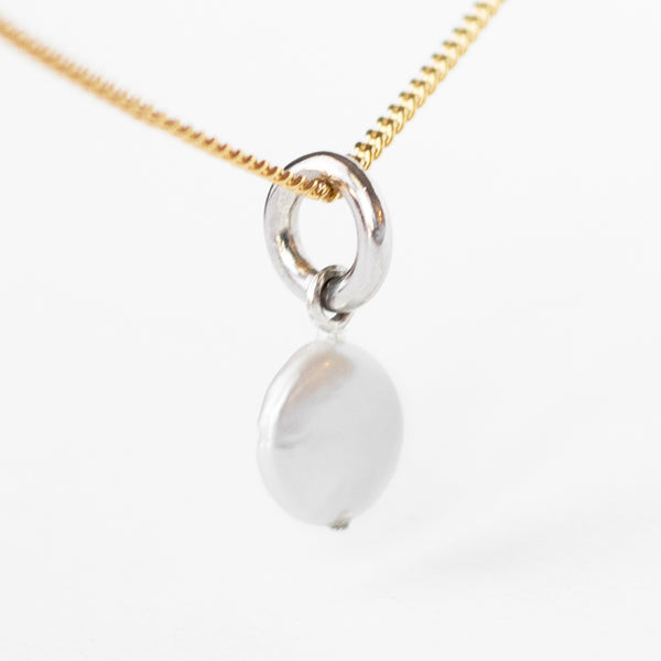 Bold Coin Pearl Pendant