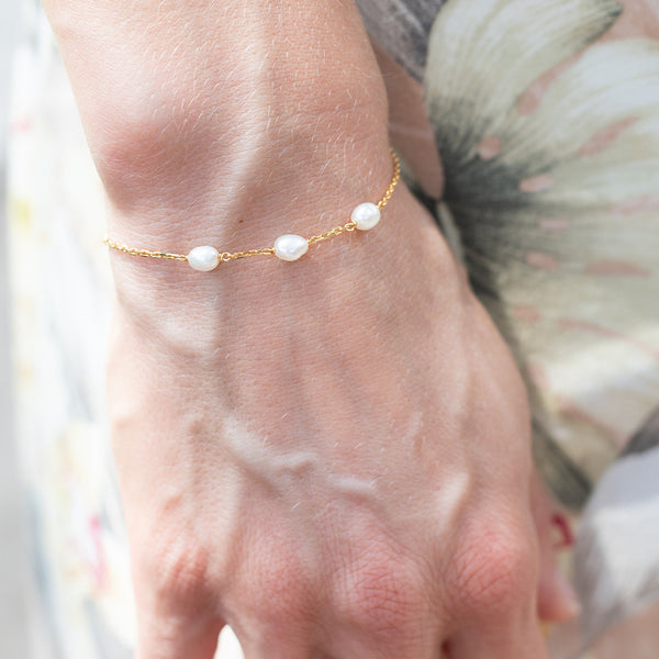 Triple Pearl Bracelet