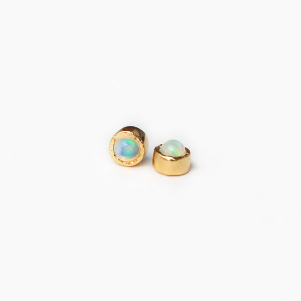 Rainbow Opal Stud